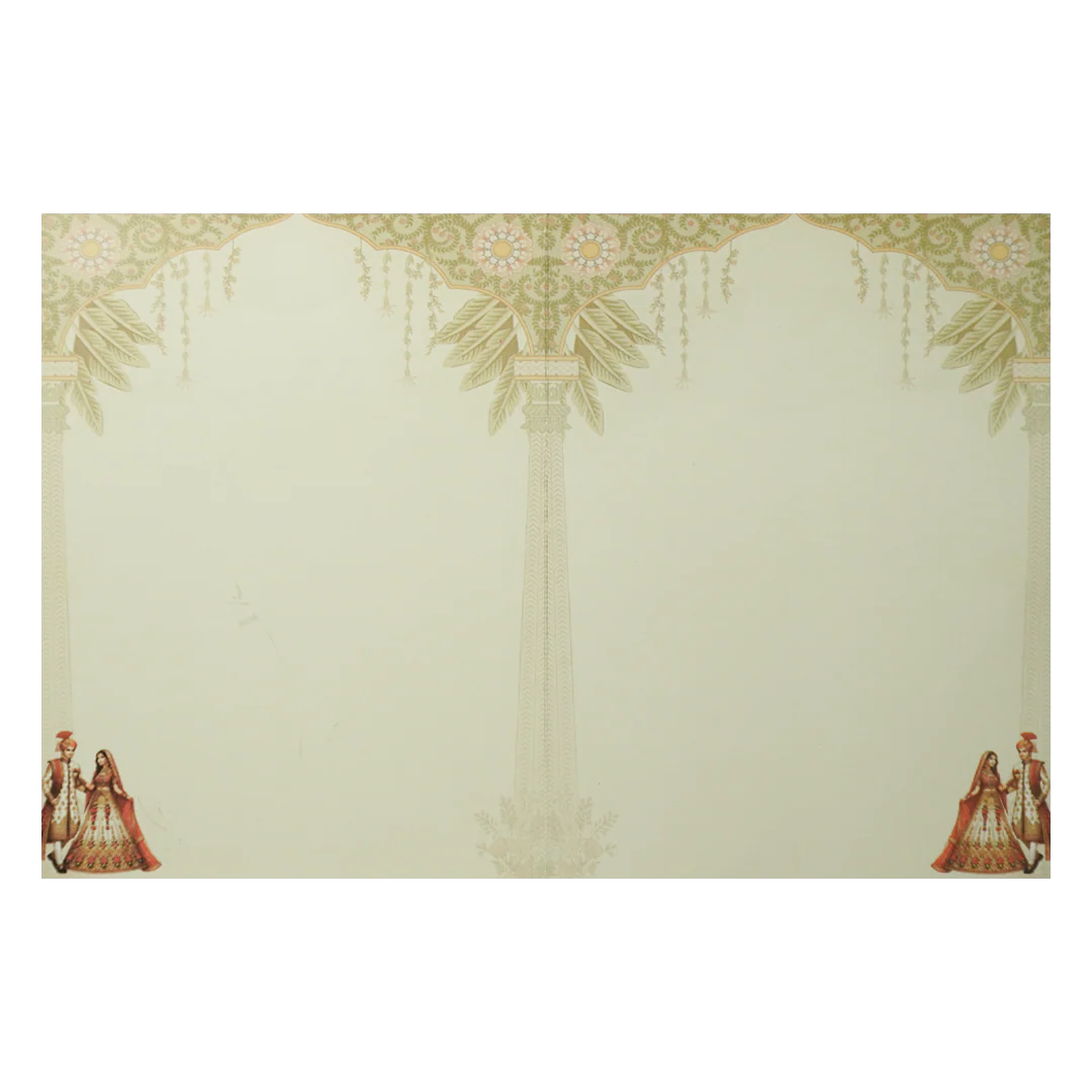 Mint Green Peacock Couple Wedding Card-KNKJ1144 - Image 5