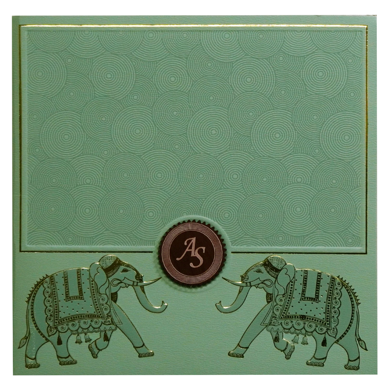 Mint Green Wedding Card-KRC30342 - Image 3