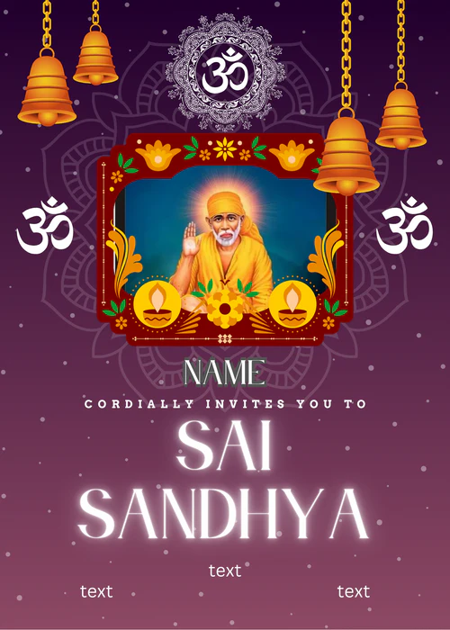 Navy Blue Sai Sandhya Invitation-AASSI004 - Image 2