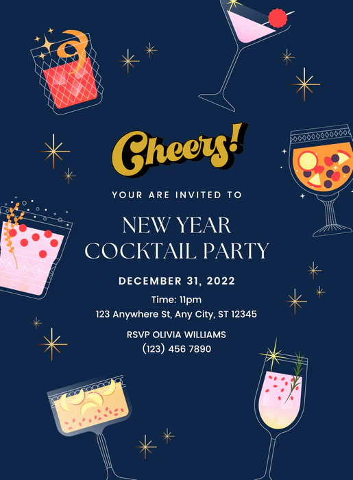 Navy Festive Cocktail Party-AACPI018 - Image 2