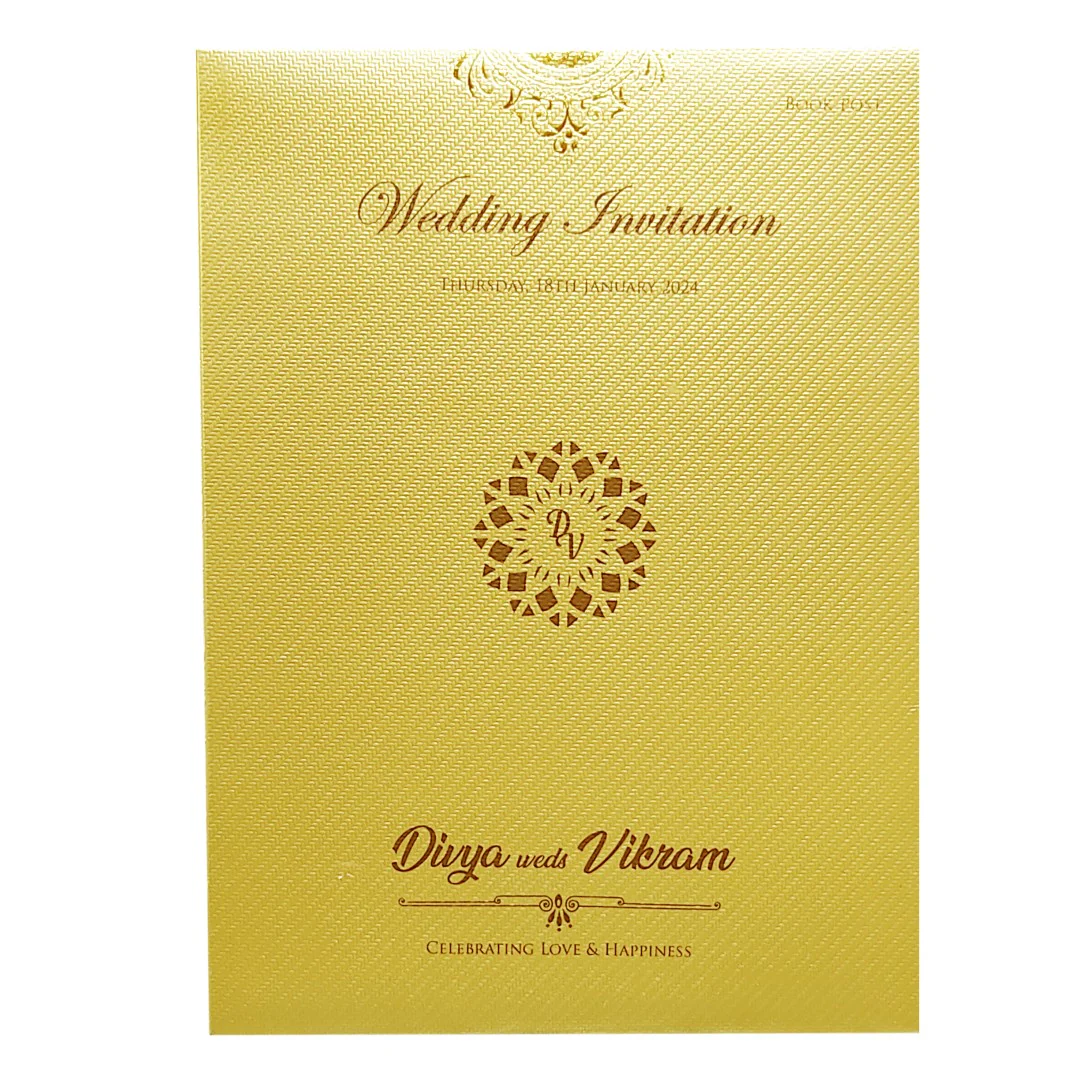Olive Green Door Type Unique Invitation Card-KNPM9532G - Image 4