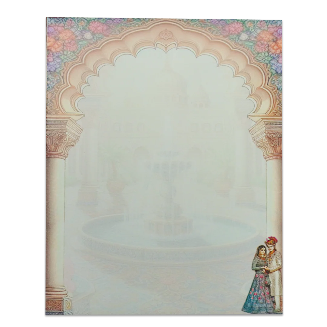 Palace Arch Couple Wedding Card-KNKJ1152 - Image 4