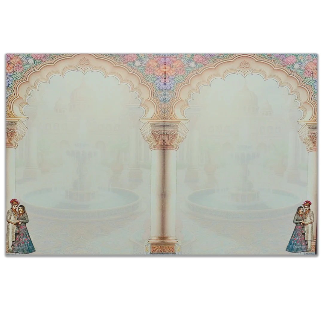 Palace Arch Couple Wedding Card-KNKJ1152 - Image 5