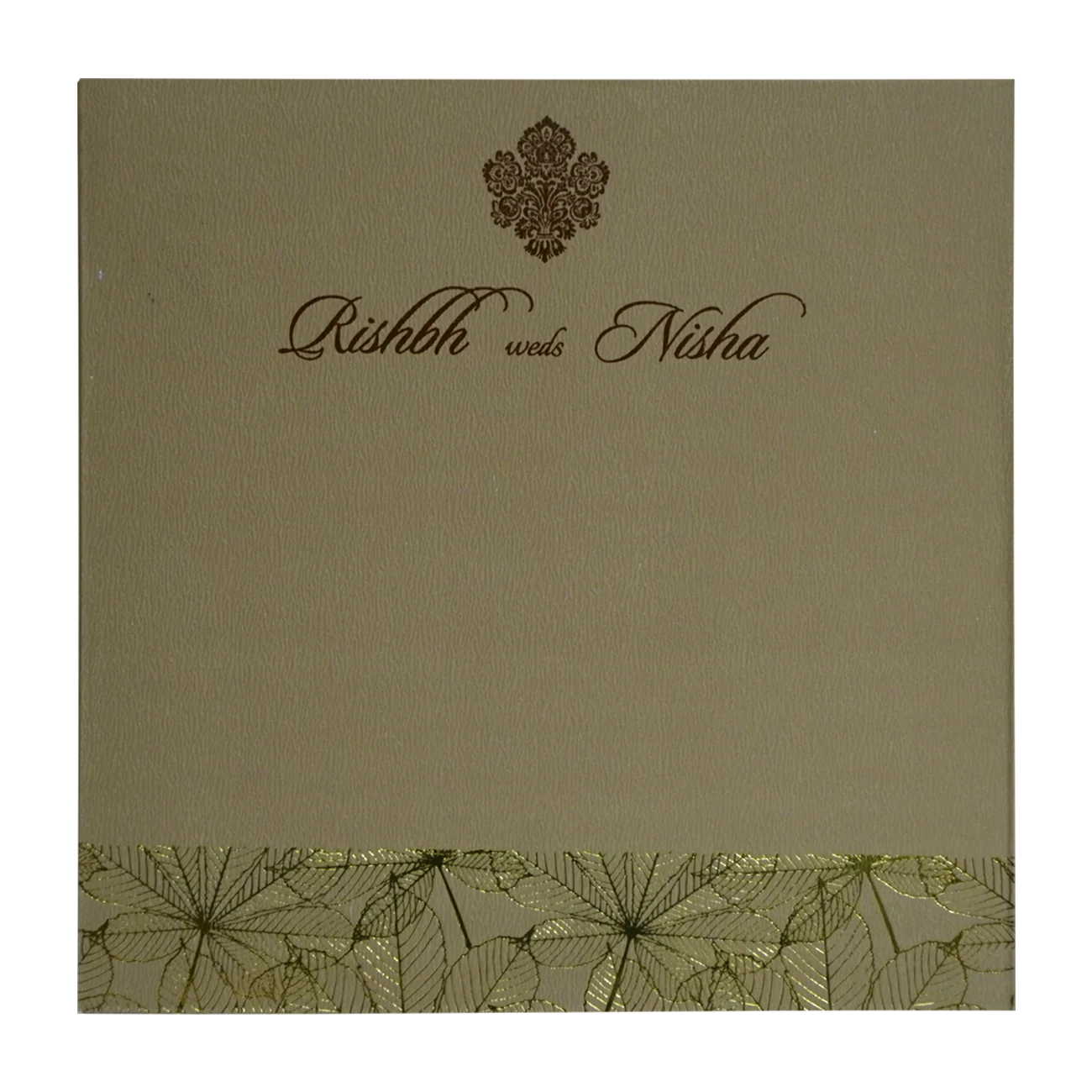 Pale Brown Wedding Invitation-KRC30272 - Image 4