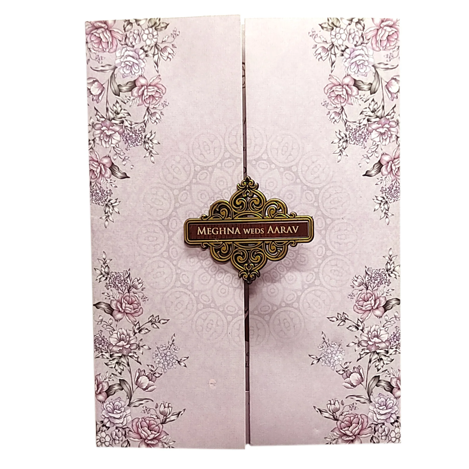 Pale Lilac Floral Invitation-KVN06780 - Image 3