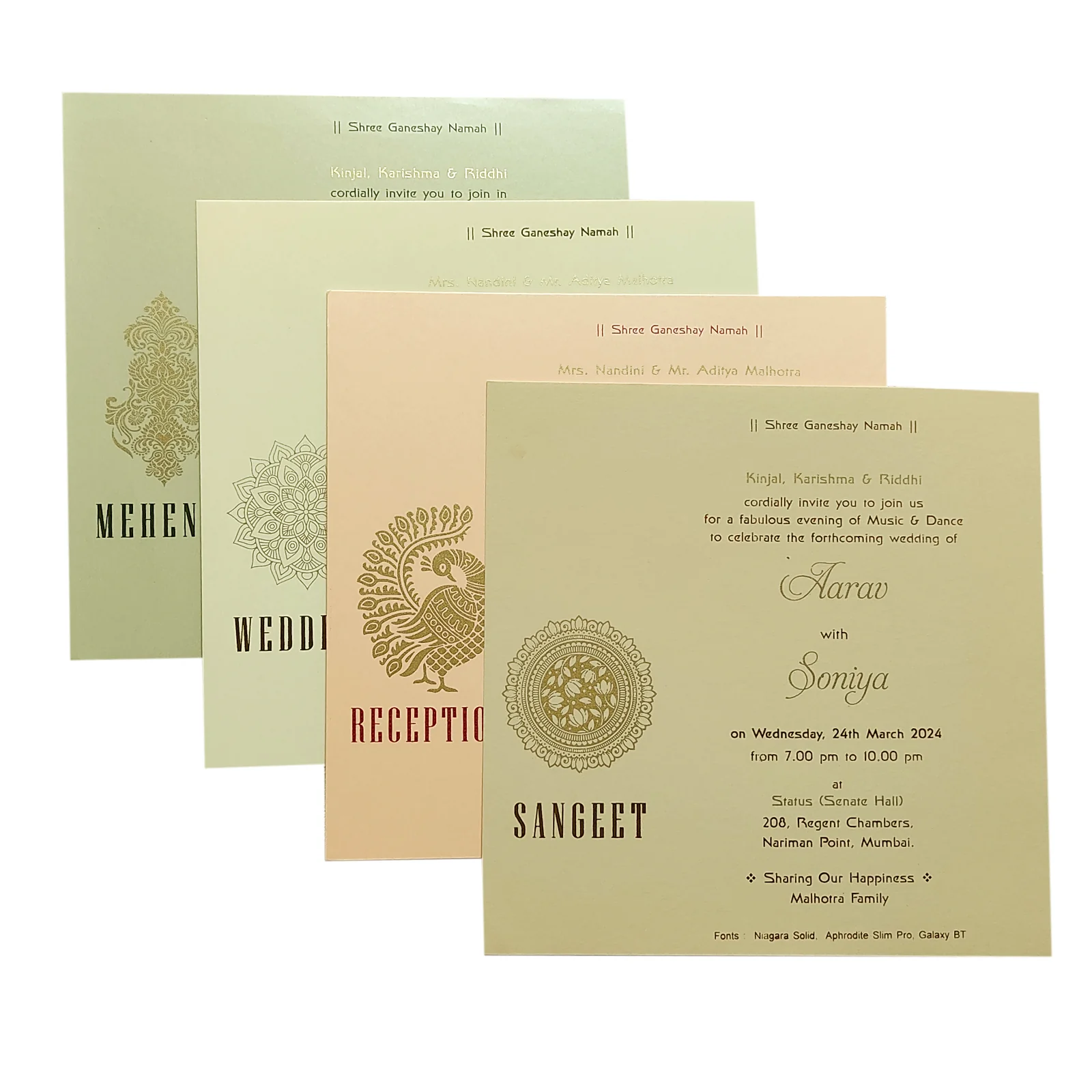 Pale Pink Floral Invitation Card-KRC29331 - Image 5
