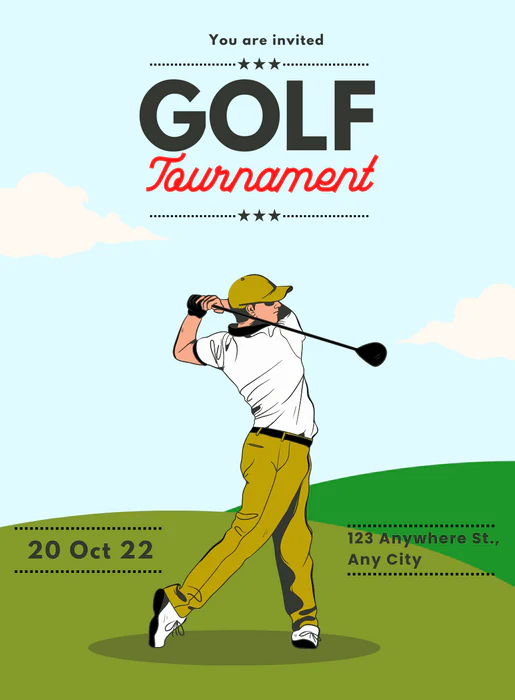 Par-Tee Time golf Invitation-AAGLF005 - Image 2