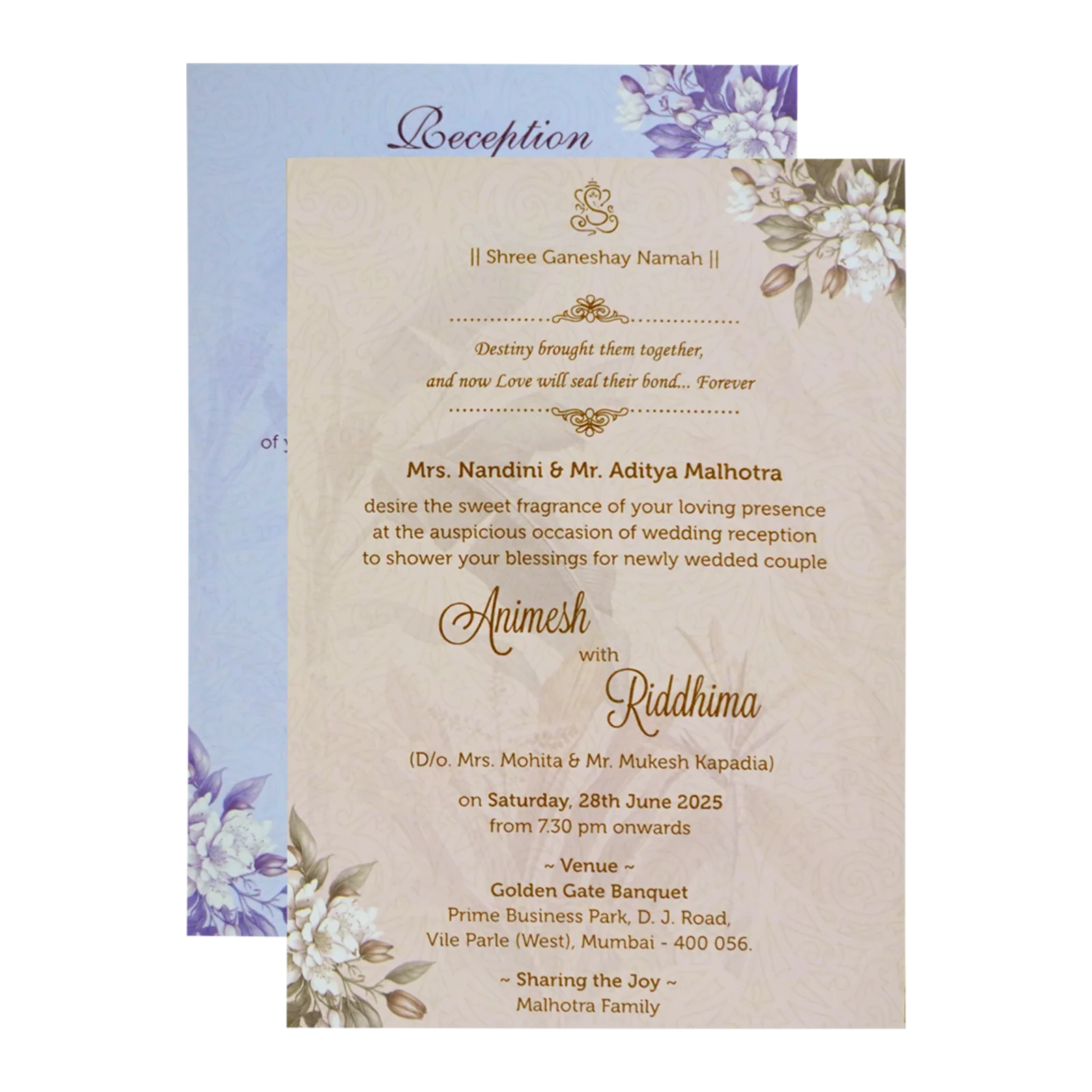 Pastel Light Blue Padded Invitation-KVN06850 - Image 5