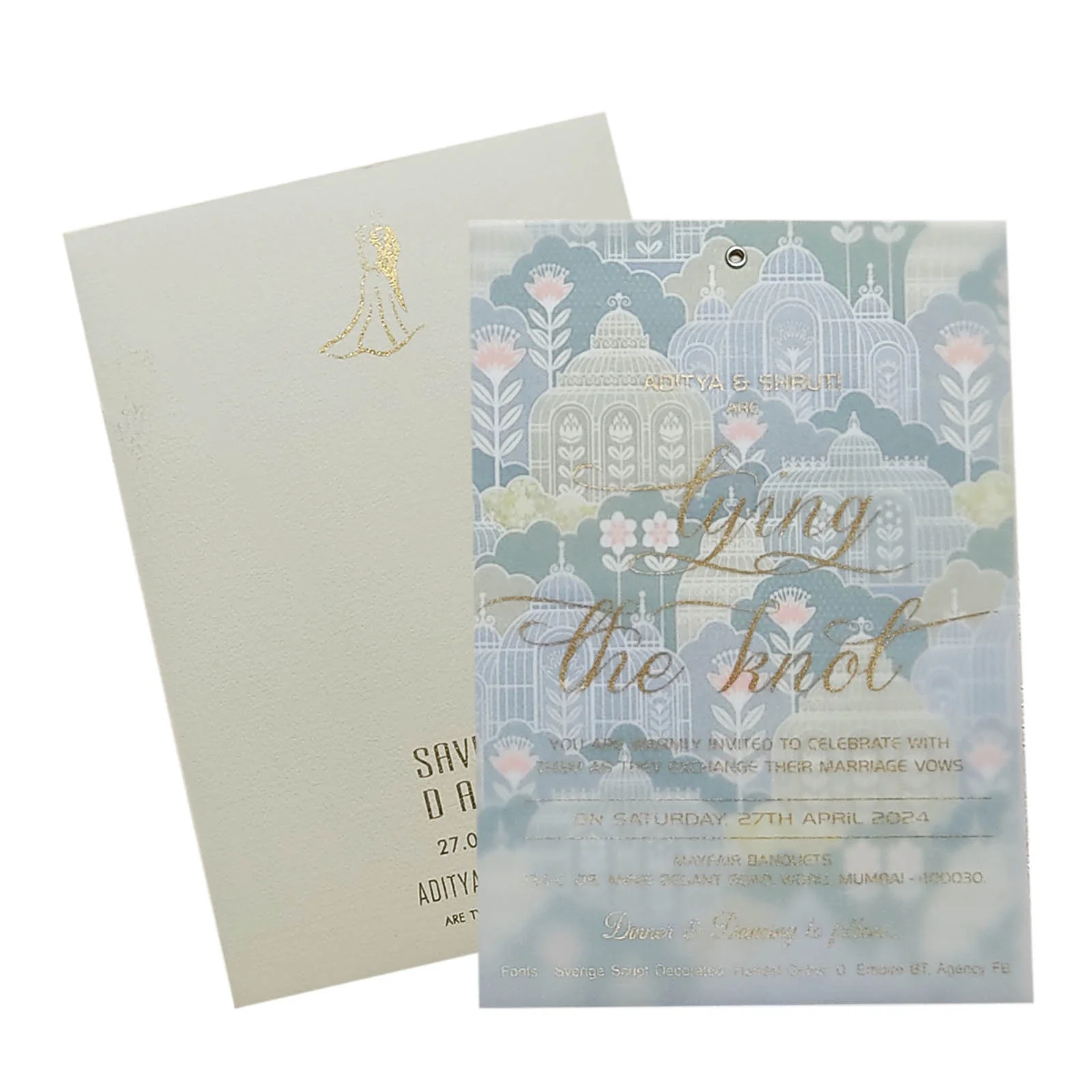 Pastel Pattern Design Sheet Invitation Card-KRCS6150