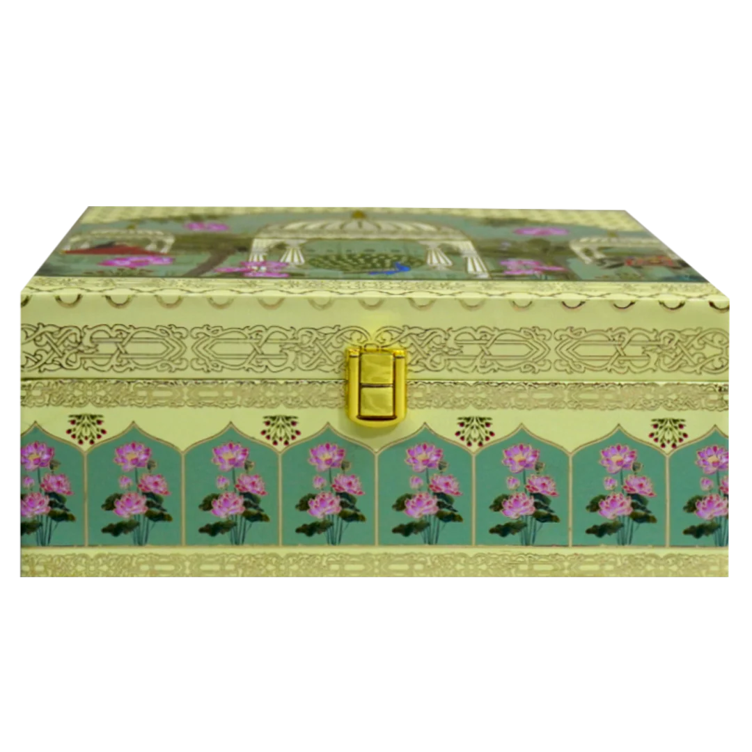 Pastel Peacock Elephant Box Wedding Invitation-KBX1303 - Image 4