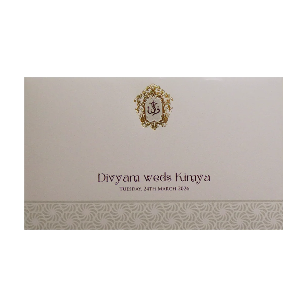 Pastel Pink Monogram Elegant Wedding Invitation Card-KPR24550 - Image 4