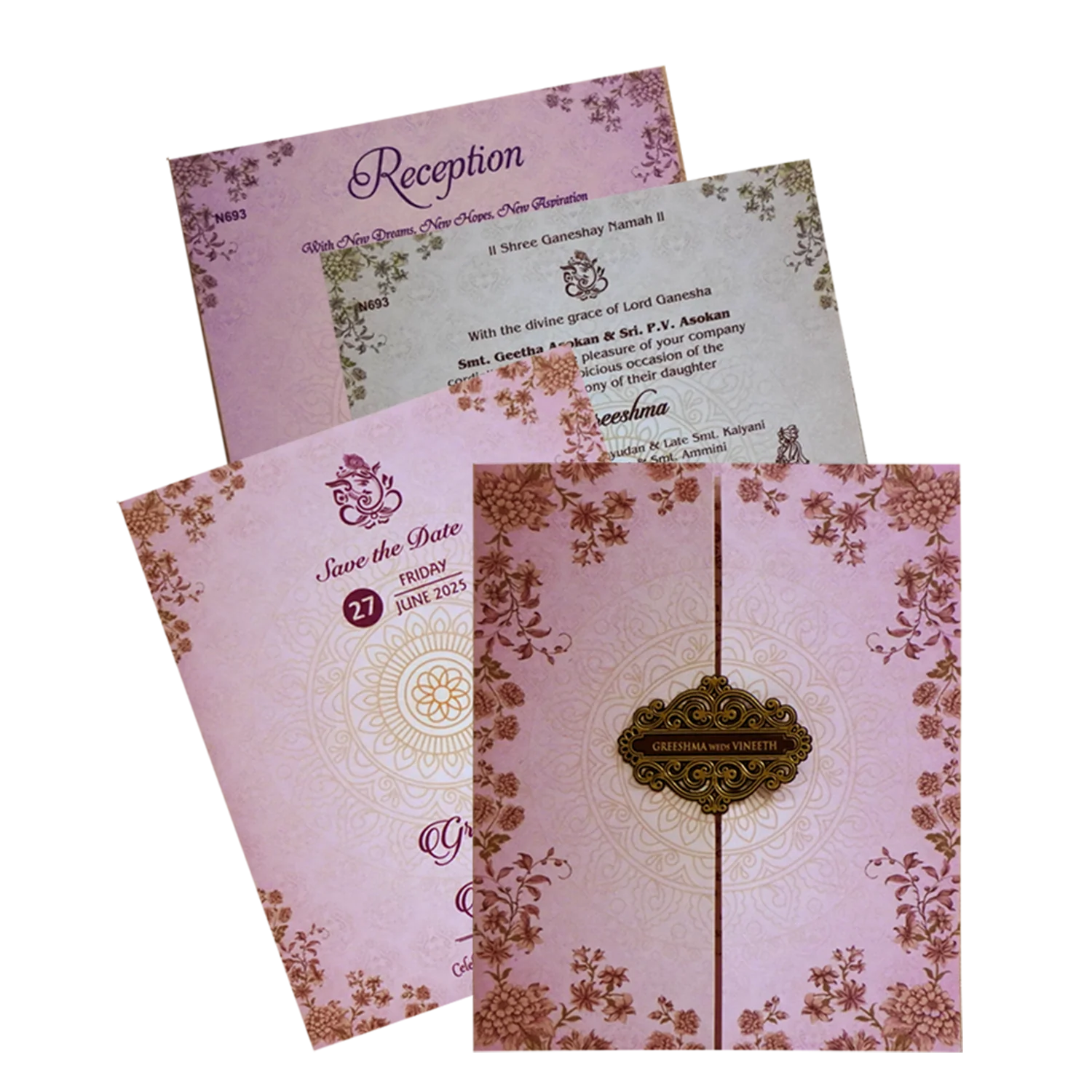 Pastel Pink Wedding Invitation-KVN06930