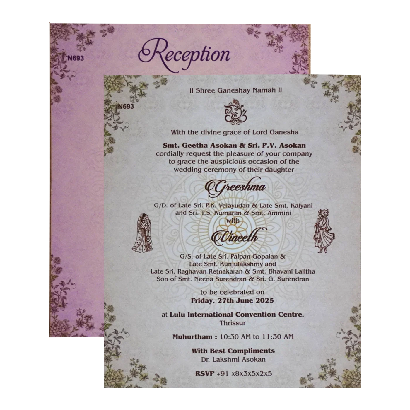 Pastel Pink Wedding Invitation-KVN06930 - Image 5
