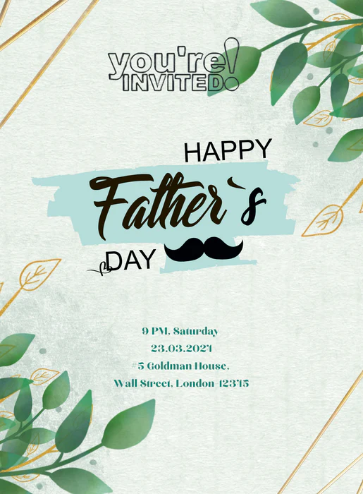 Pastel Shade Fathers day Invitation-AAFAT011 - Image 2