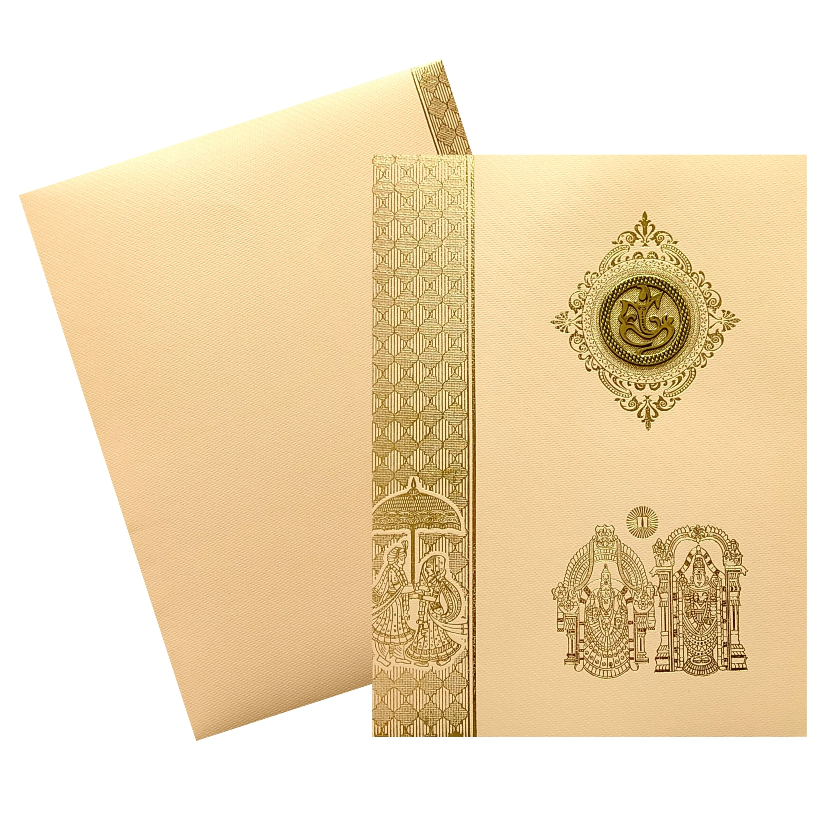 Peach Balaji Padmavathi Invitation Card-KNPT5024 - Image 2