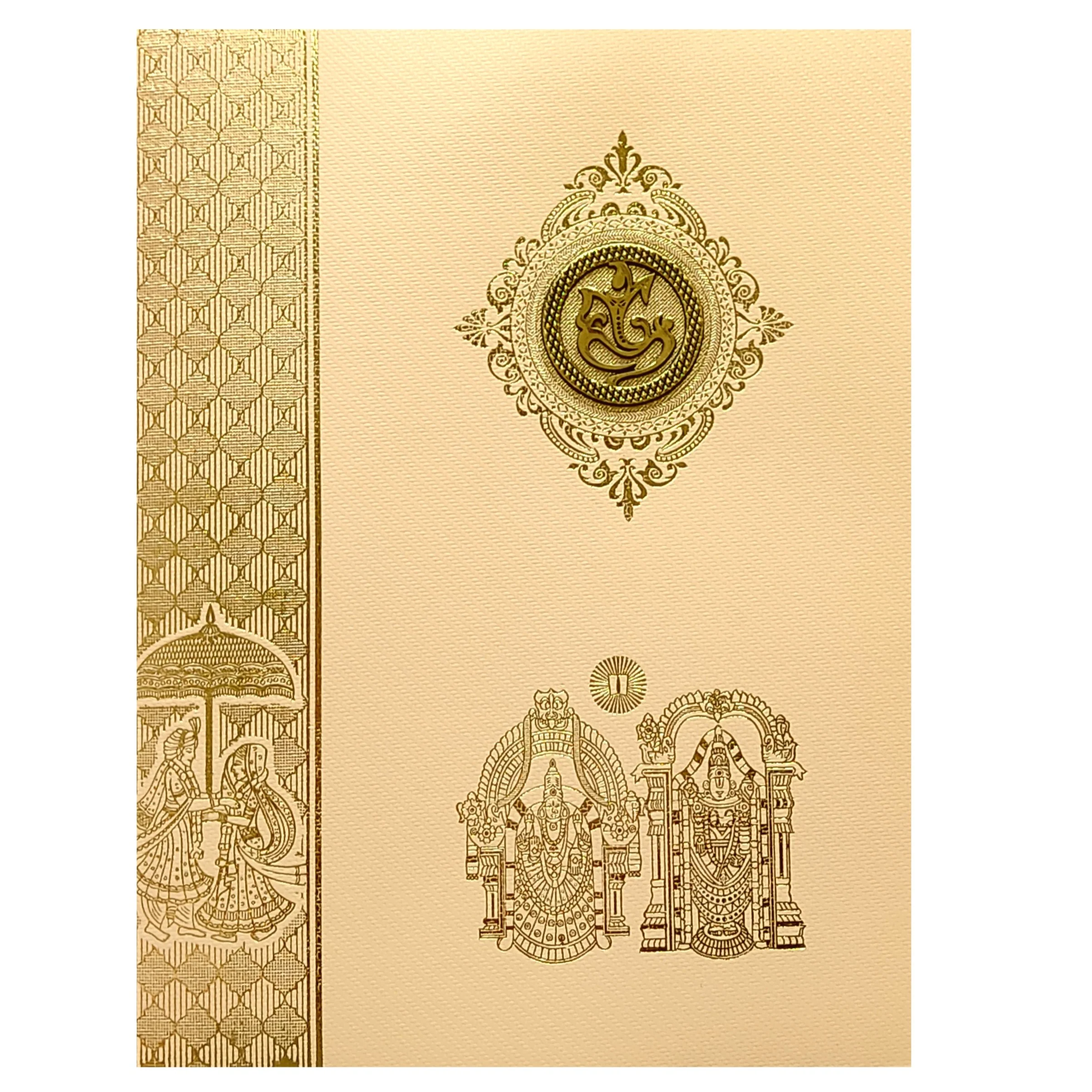 Peach Balaji Padmavathi Invitation Card-KNPT5024 - Image 3