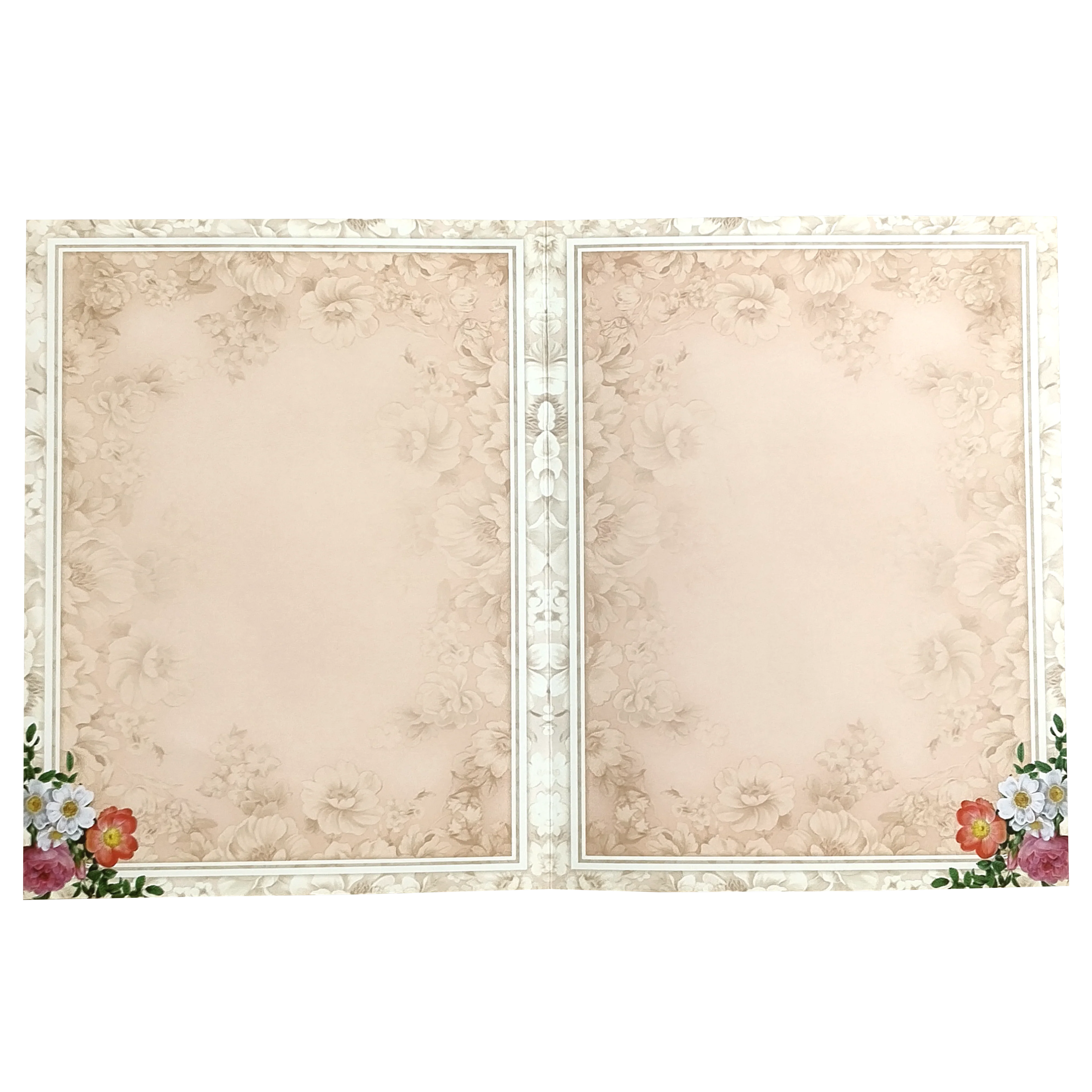 Peach Floral Nameplate Invitation Card-KNKJ1120 - Image 5