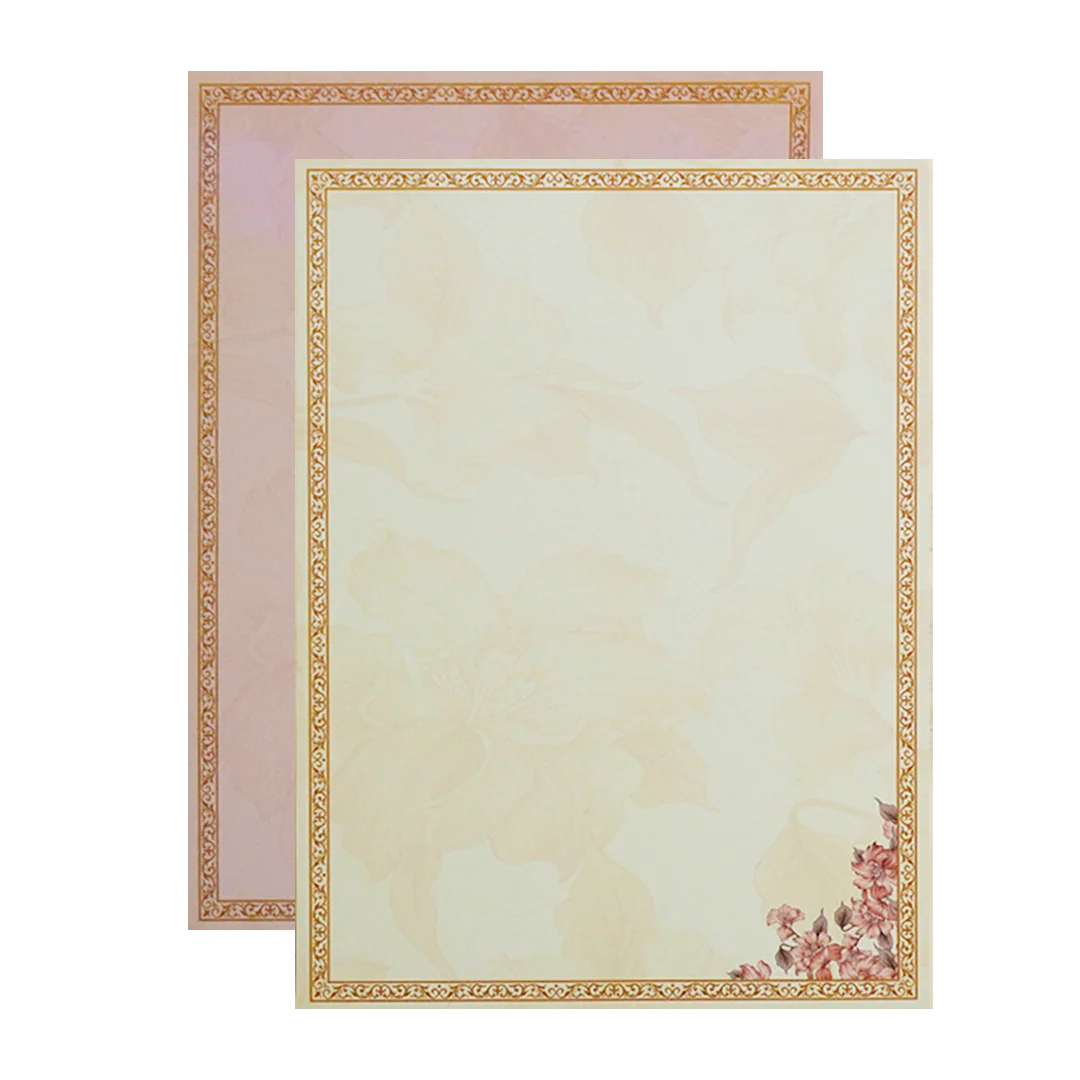 Peach Hibiscus Floral Door Invitation-KNKC4081 - Image 5