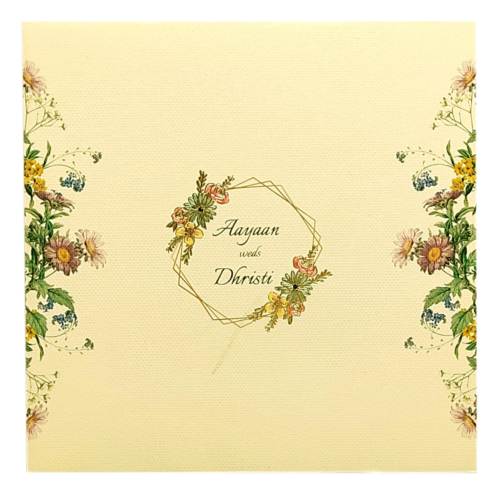 Peach Pink Floral Invitation Card-KRC29412 - Image 3