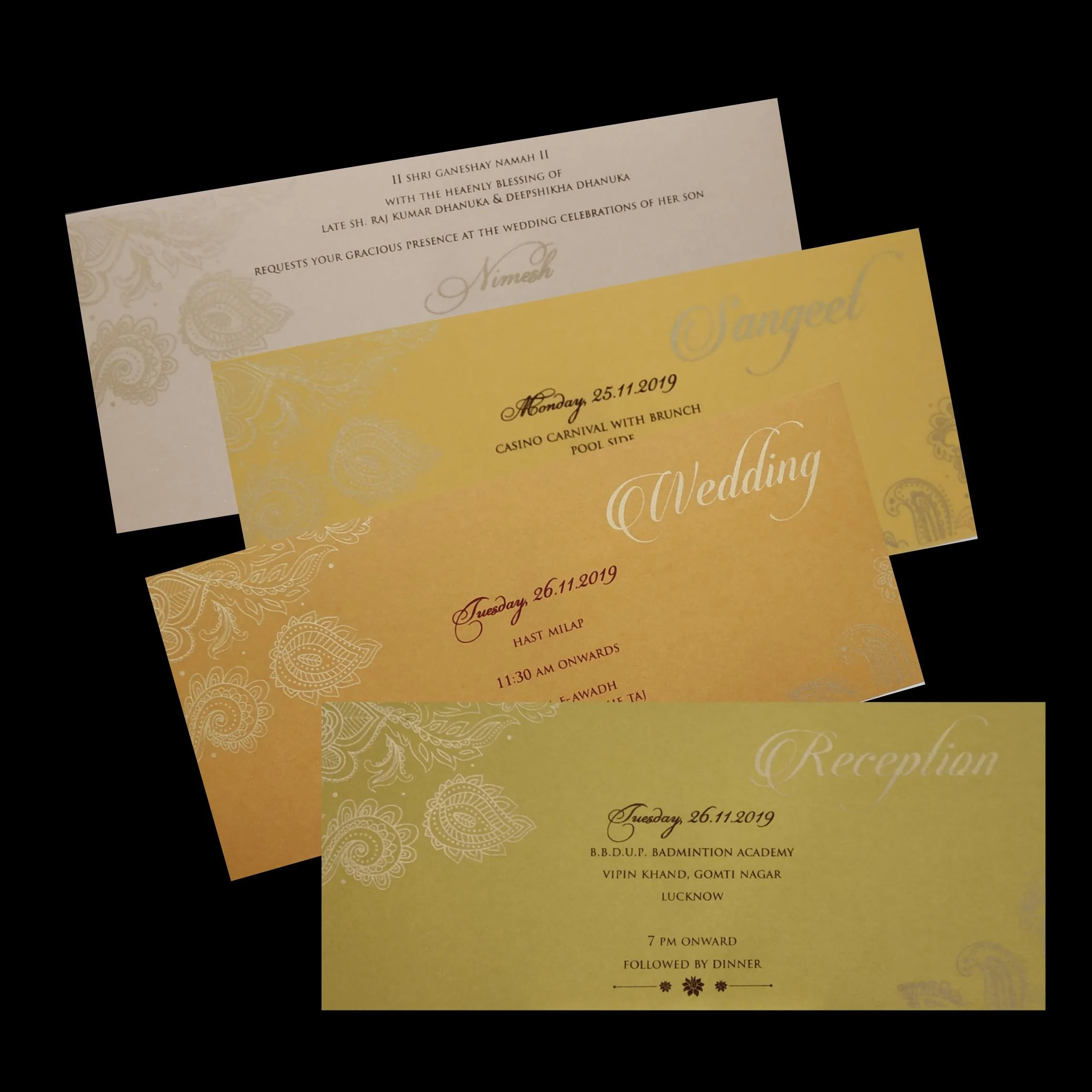 Peach Royal Baraat Boxed Type Wedding Card-KPR06520 - Image 4