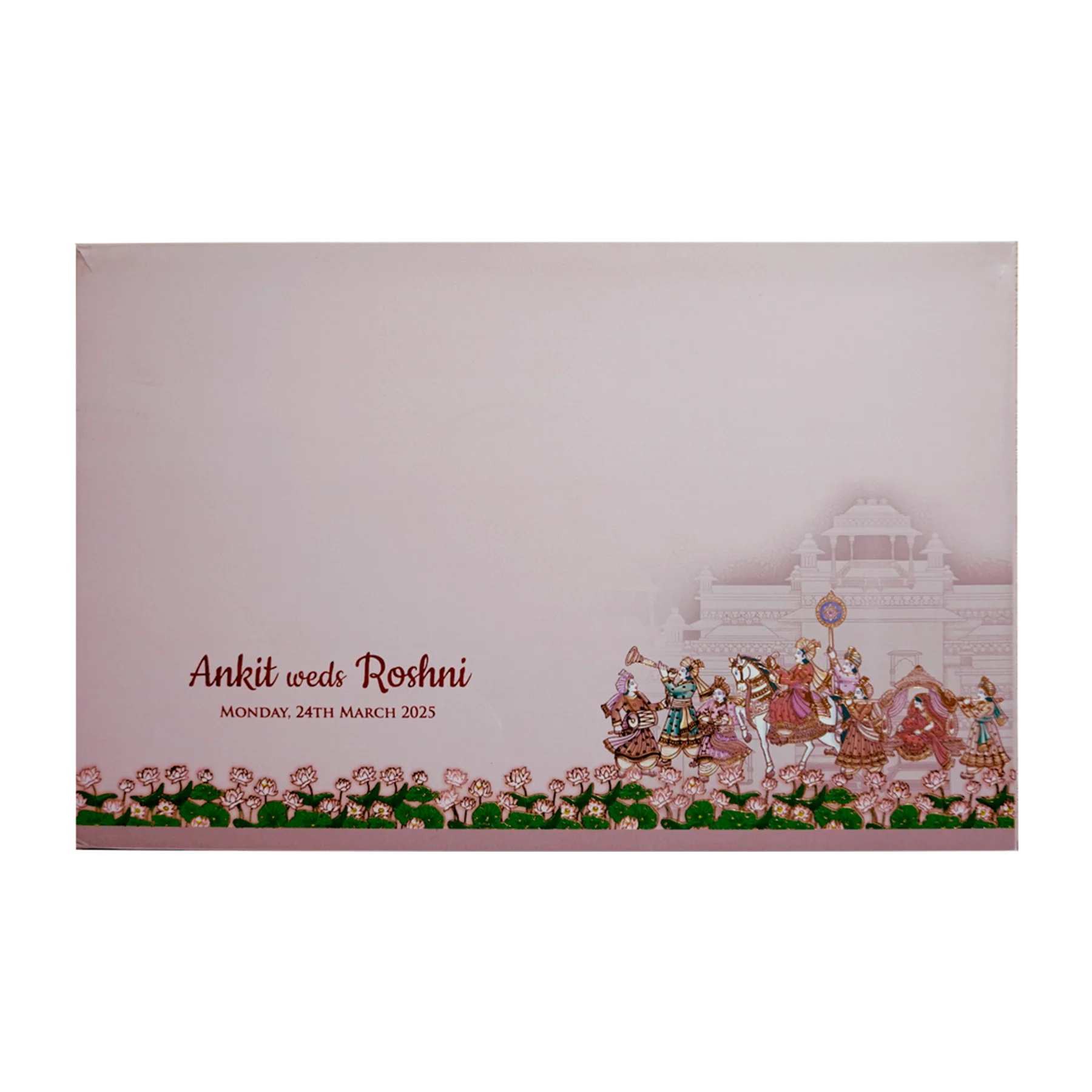 Peach Royal Padded Wedding Invitation-Kpr24190 - Image 4