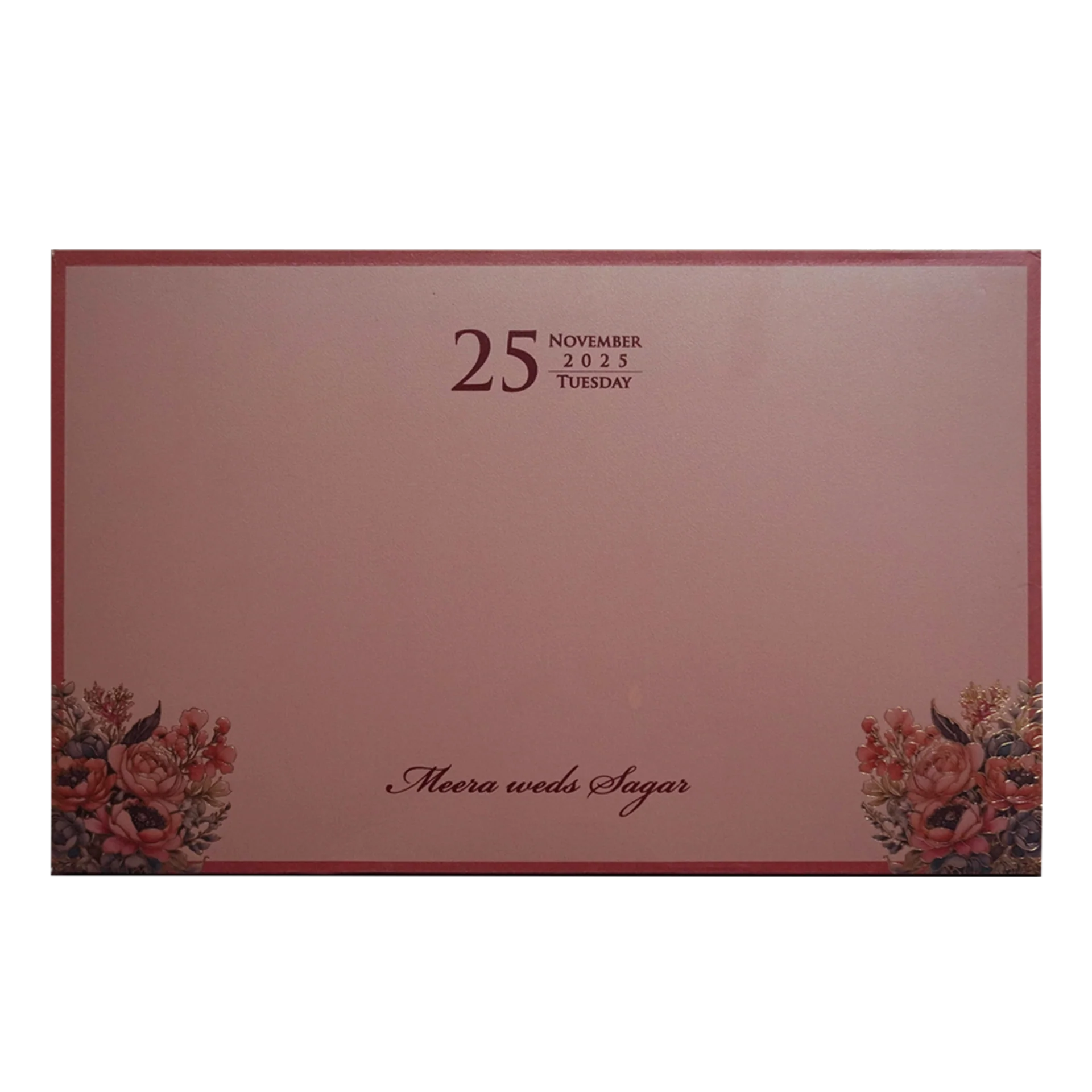 Peach Royal Premium Padded Invitation-KPR24360 - Image 4