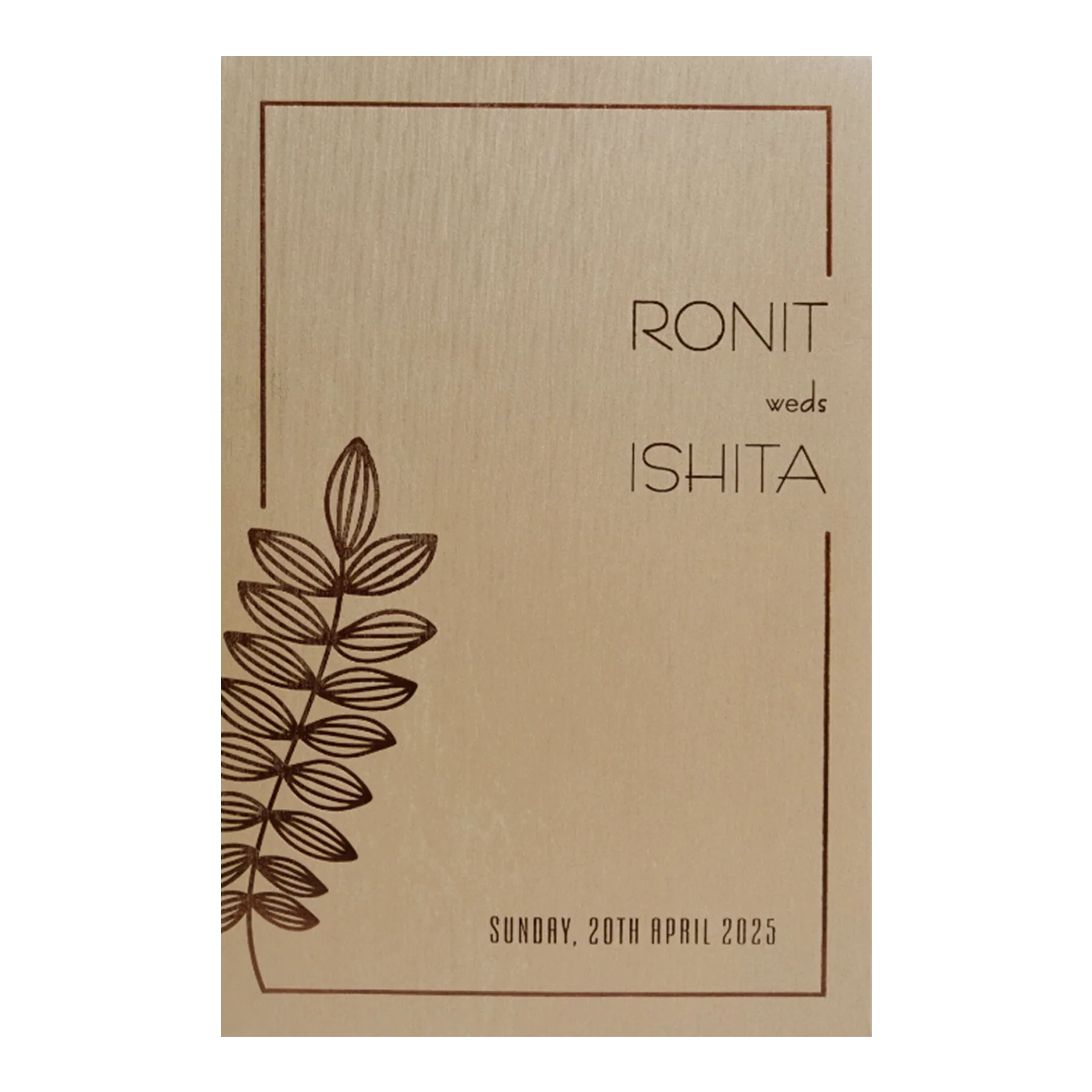 Peach Single Sheet Invitation Card-KRCS7212 - Image 3