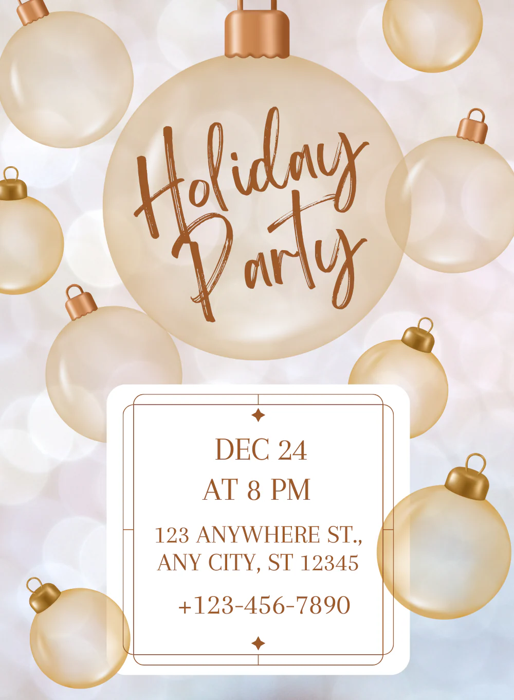Peach Vacay Holiday Party Invitation-AAHOP001