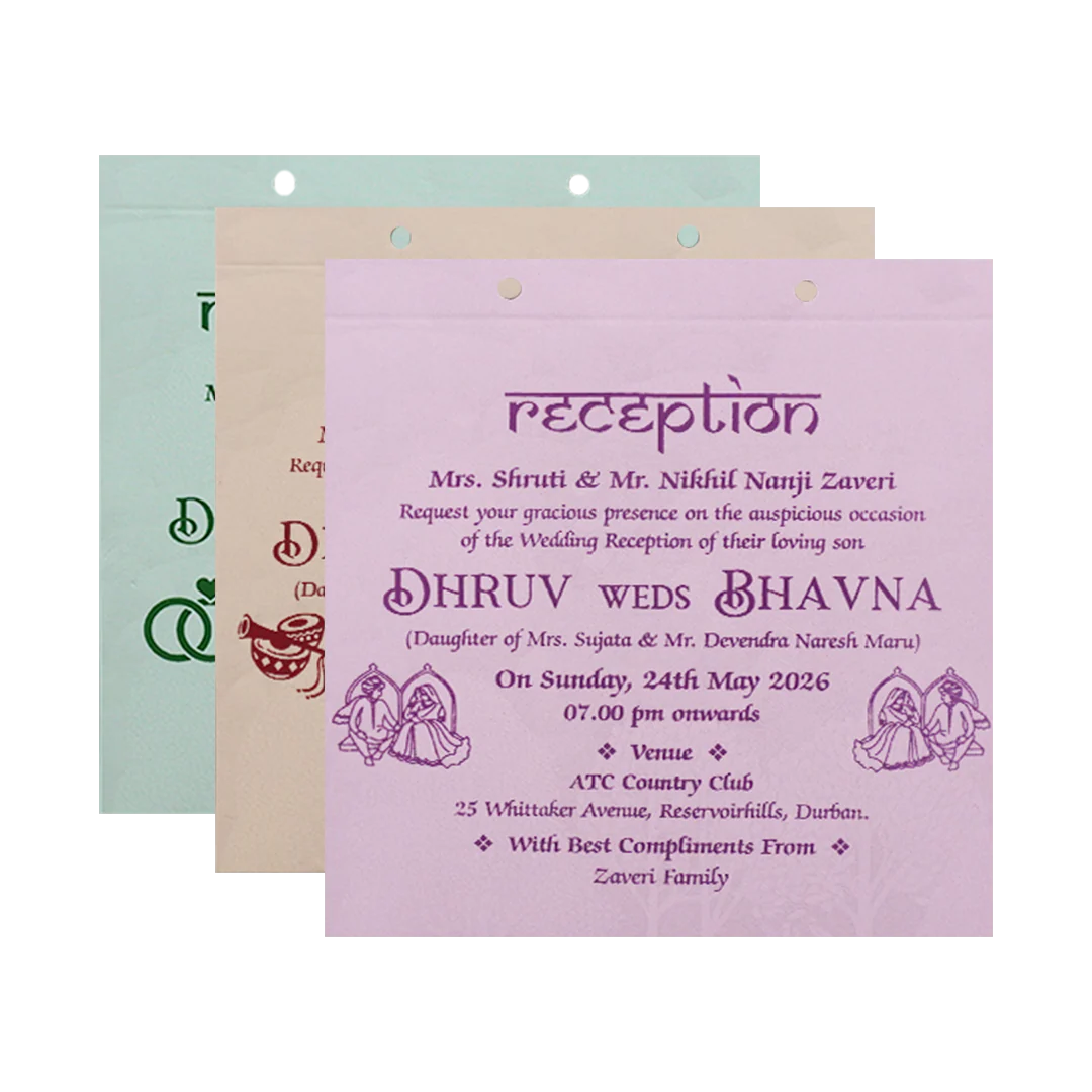 Peacock Laser Cut Ring Ceremony Card-KSH72970 - Image 5