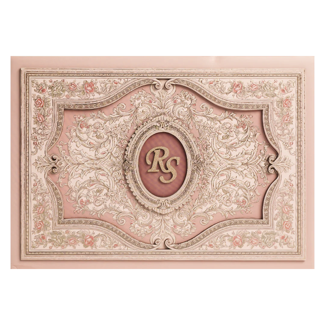 Pink Baroque Floral Wedding Invitation Box-KSI64390 - Image 3