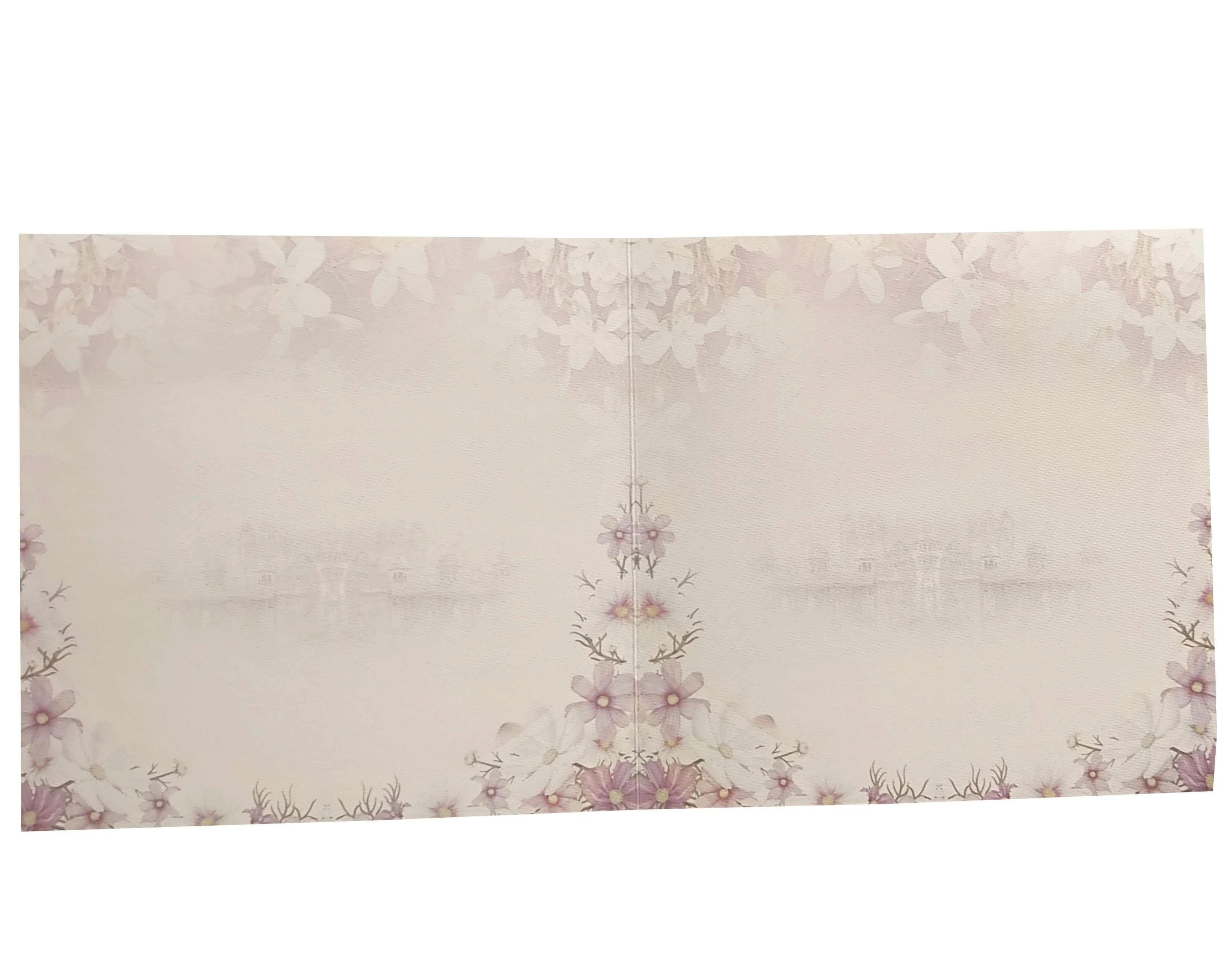 Pink Floral Chariot Nameplate Wedding Card-KNKD8101 - Image 5