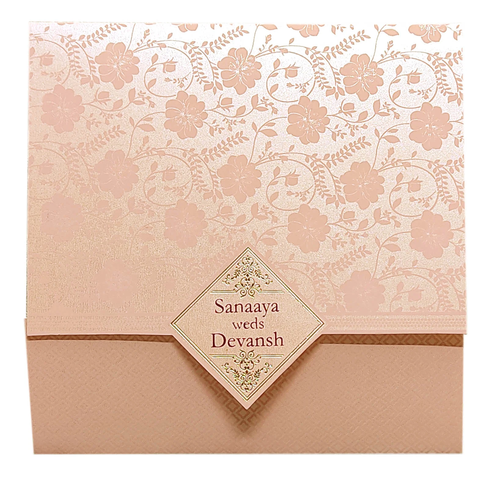 Pink Floral Invitation Card-KRC29721 - Image 3