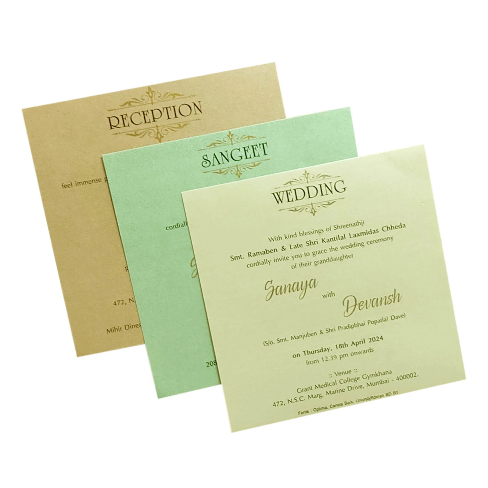 Pink Floral Invitation Card-KRC29721 - Image 5
