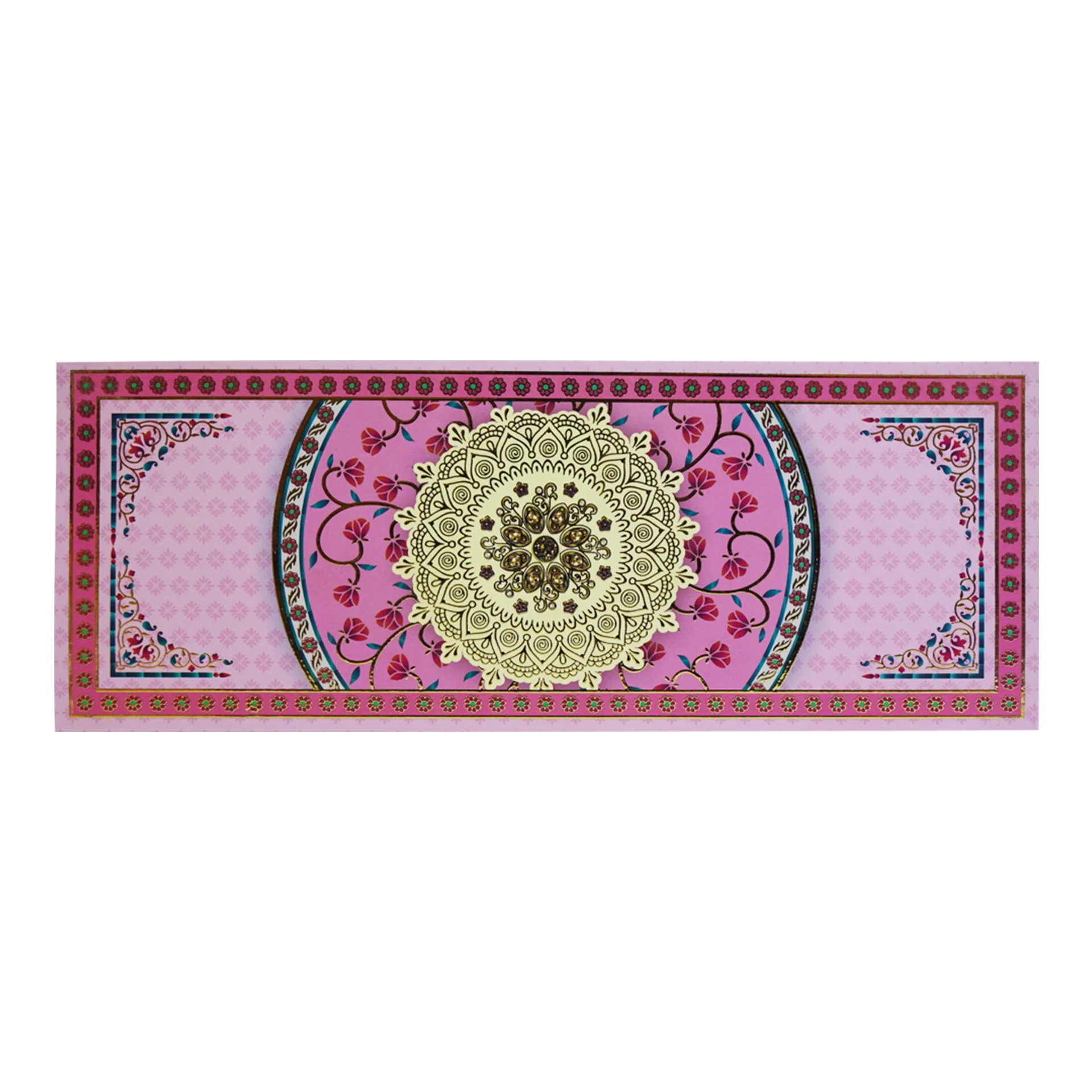 Pink Floral Pattern Wedding Box Invitation-KBX1201 - Image 2