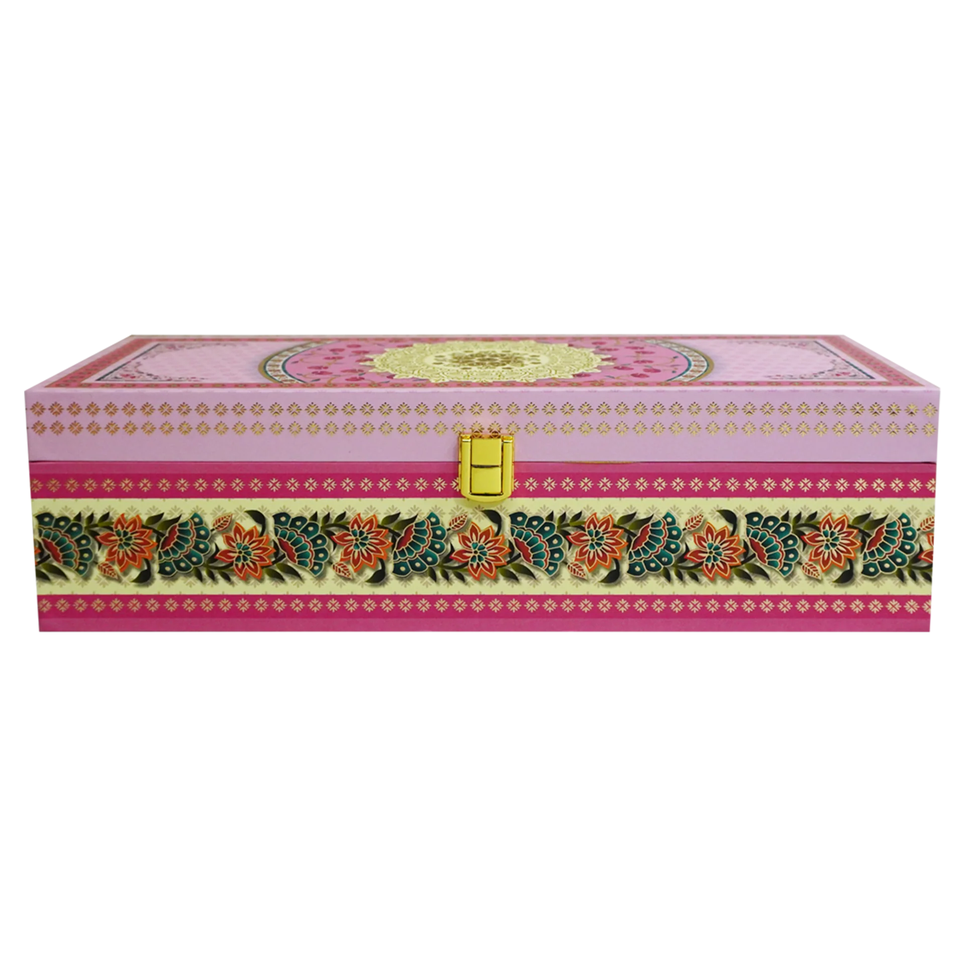 Pink Floral Pattern Wedding Box Invitation-KBX1201 - Image 3