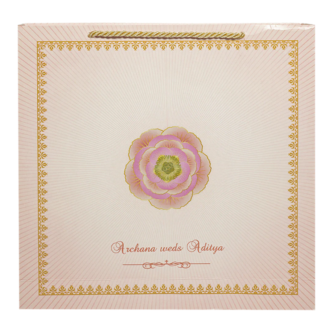 Pink Floral Wedding Invitation Box-KMMEX8350 - Image 4