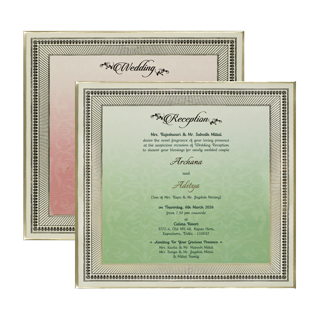 Pink Floral Wedding Invitation Box-KMMEX8350 - Image 5