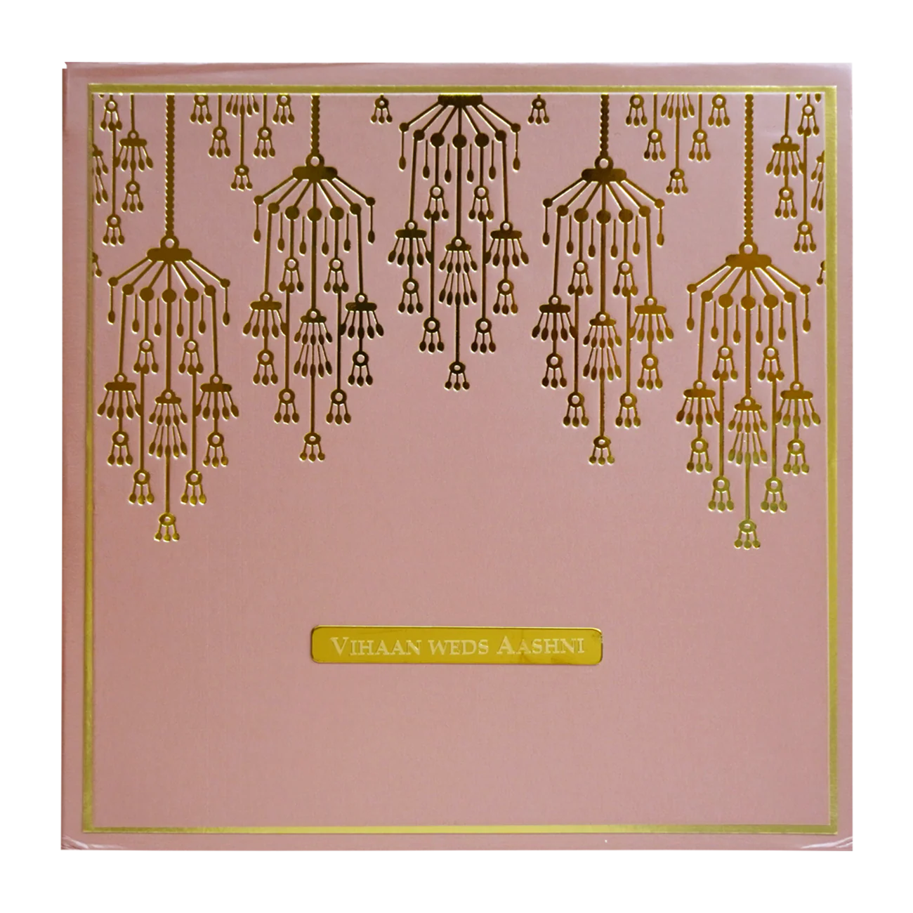 Pink Padded Wedding Card-KRC30291 - Image 3