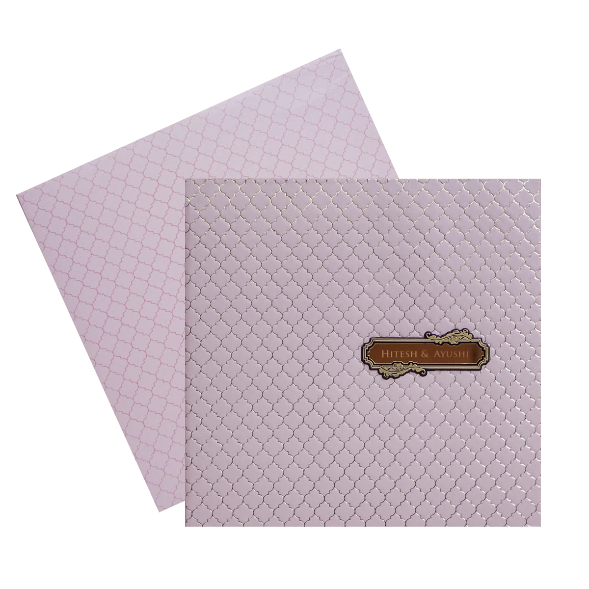 Pink Pattern Design Wedding Card-KPR23260 - Image 2
