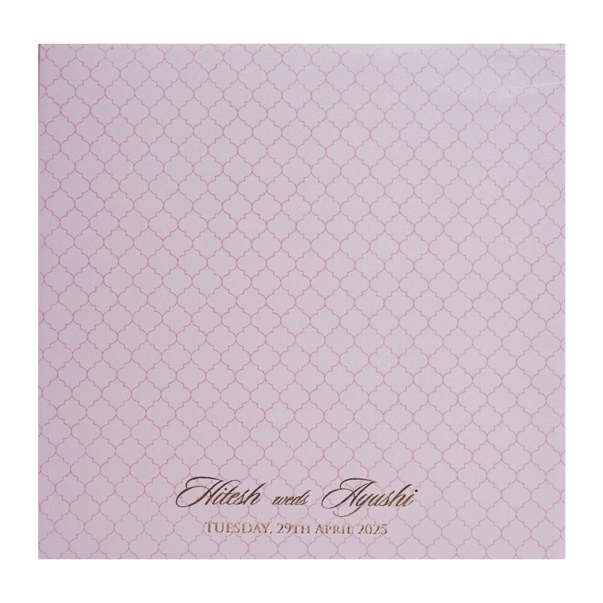 Pink Pattern Design Wedding Card-KPR23260 - Image 4