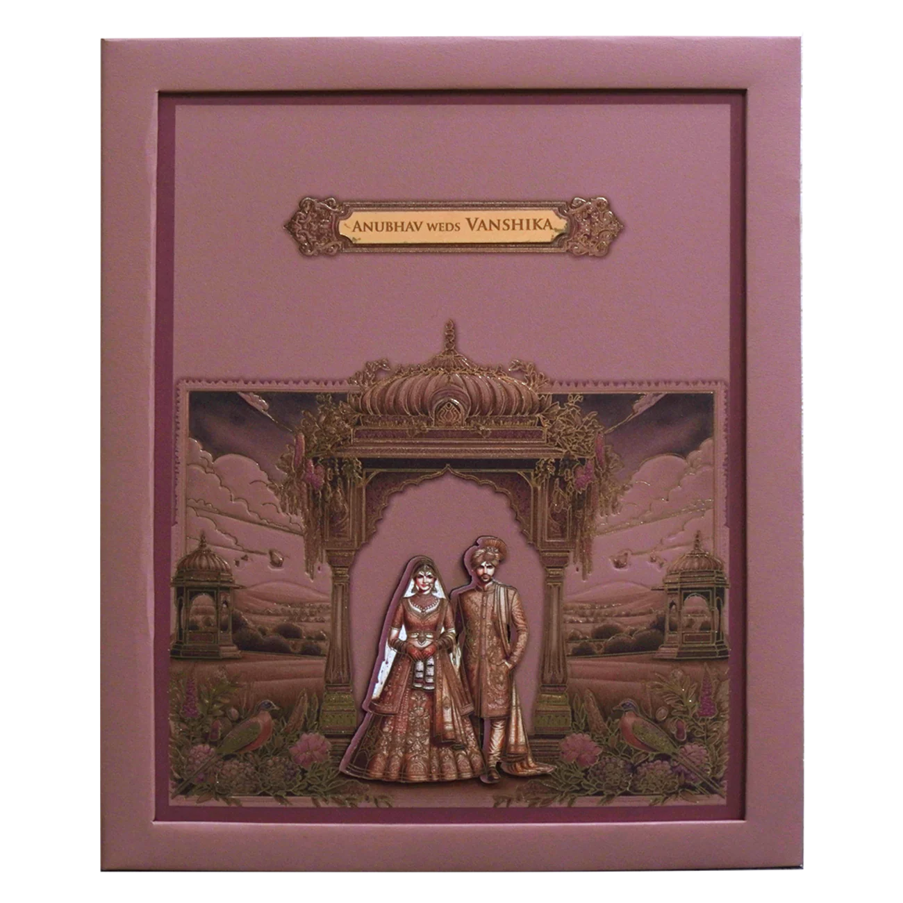 Pink Premium Padded Wedding Invitation-Kpr24450 - Image 3