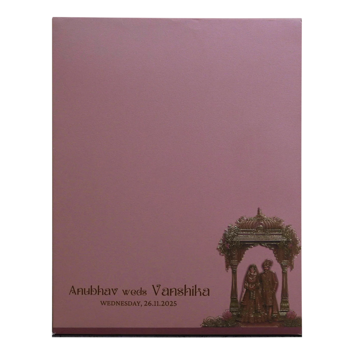 Pink Premium Padded Wedding Invitation-Kpr24450 - Image 4