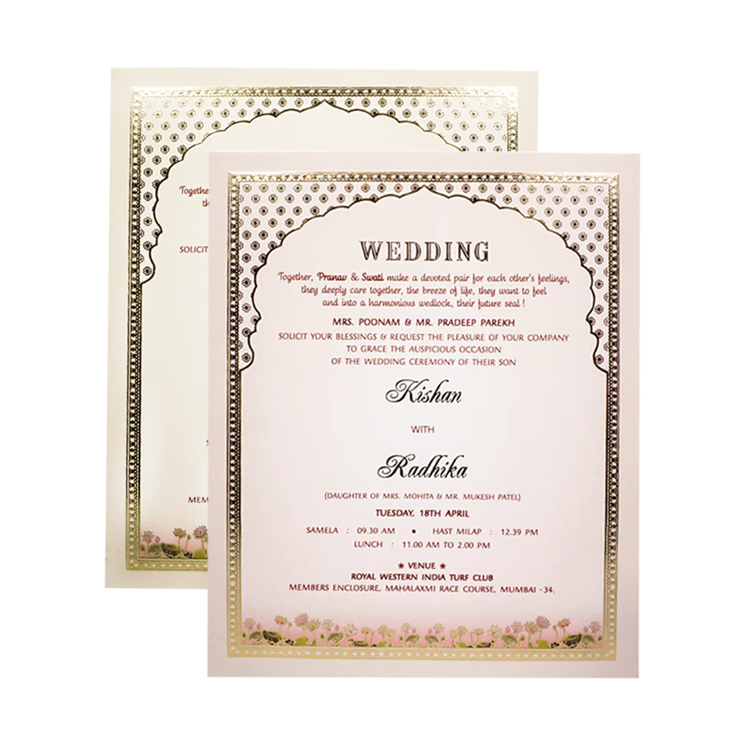 Pink Radha Krishna Wedding Invitation Box-KMMEX8340 - Image 5