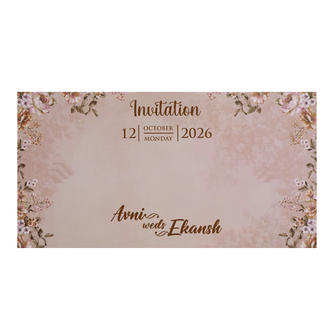 Pink Royal Arch Elephant Wedding Card - KVN06880 - Image 4