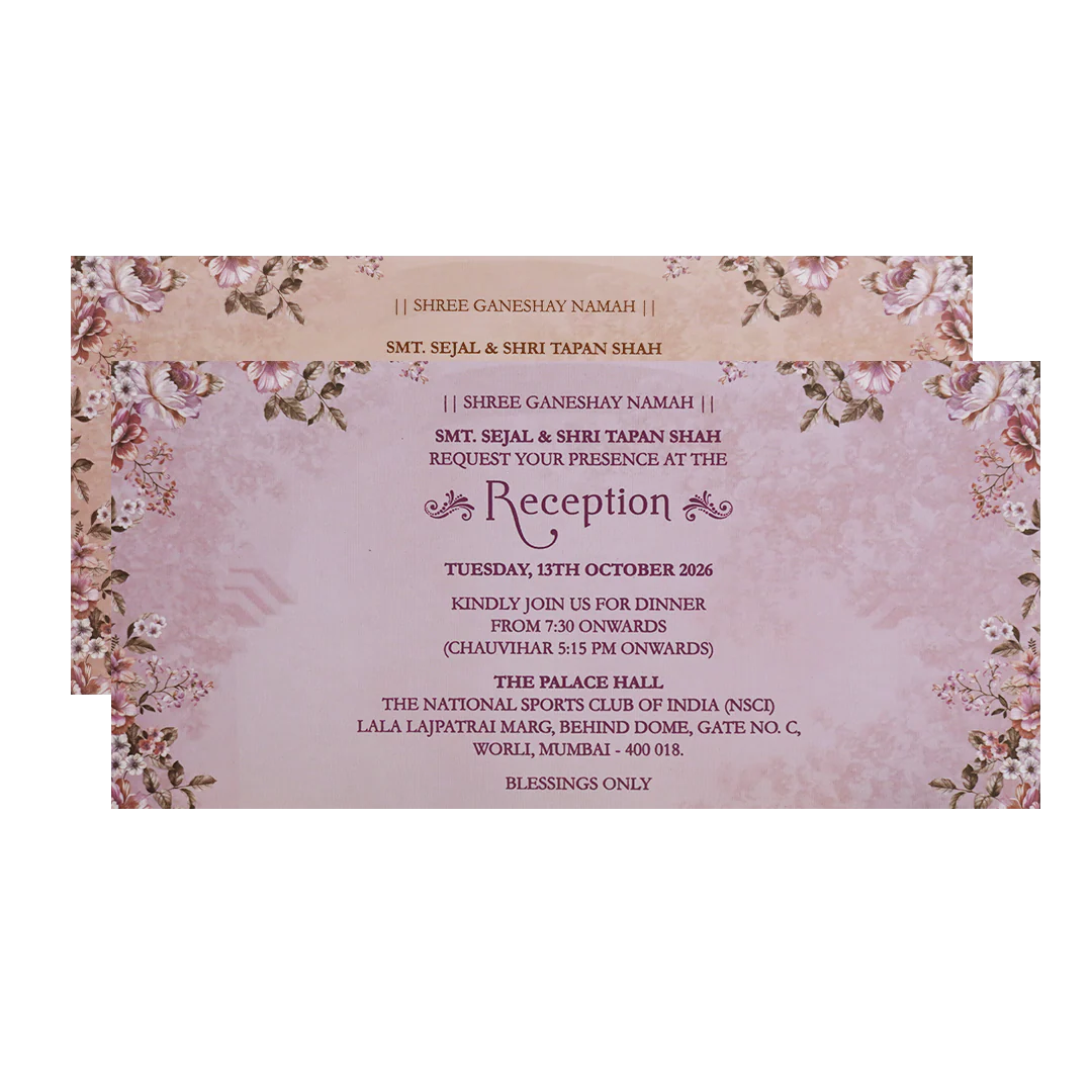 Pink Royal Arch Elephant Wedding Card - KVN06880 - Image 5