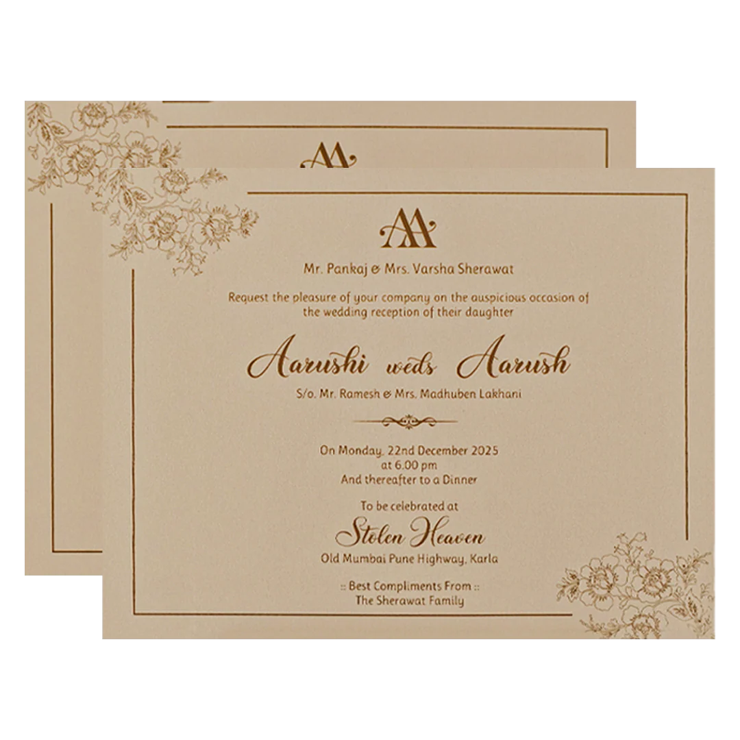 Pink Textured Floral Wedding Card-KSI64730 - Image 5