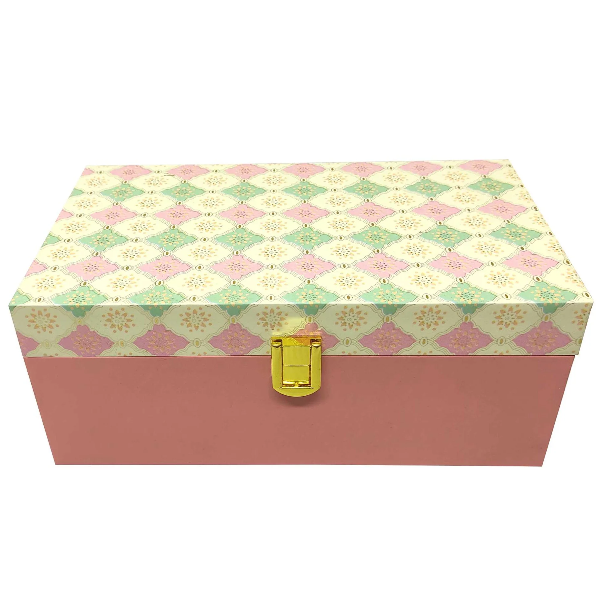 Pink And Green Designer Box Invitation-KBX0103 - Image 2