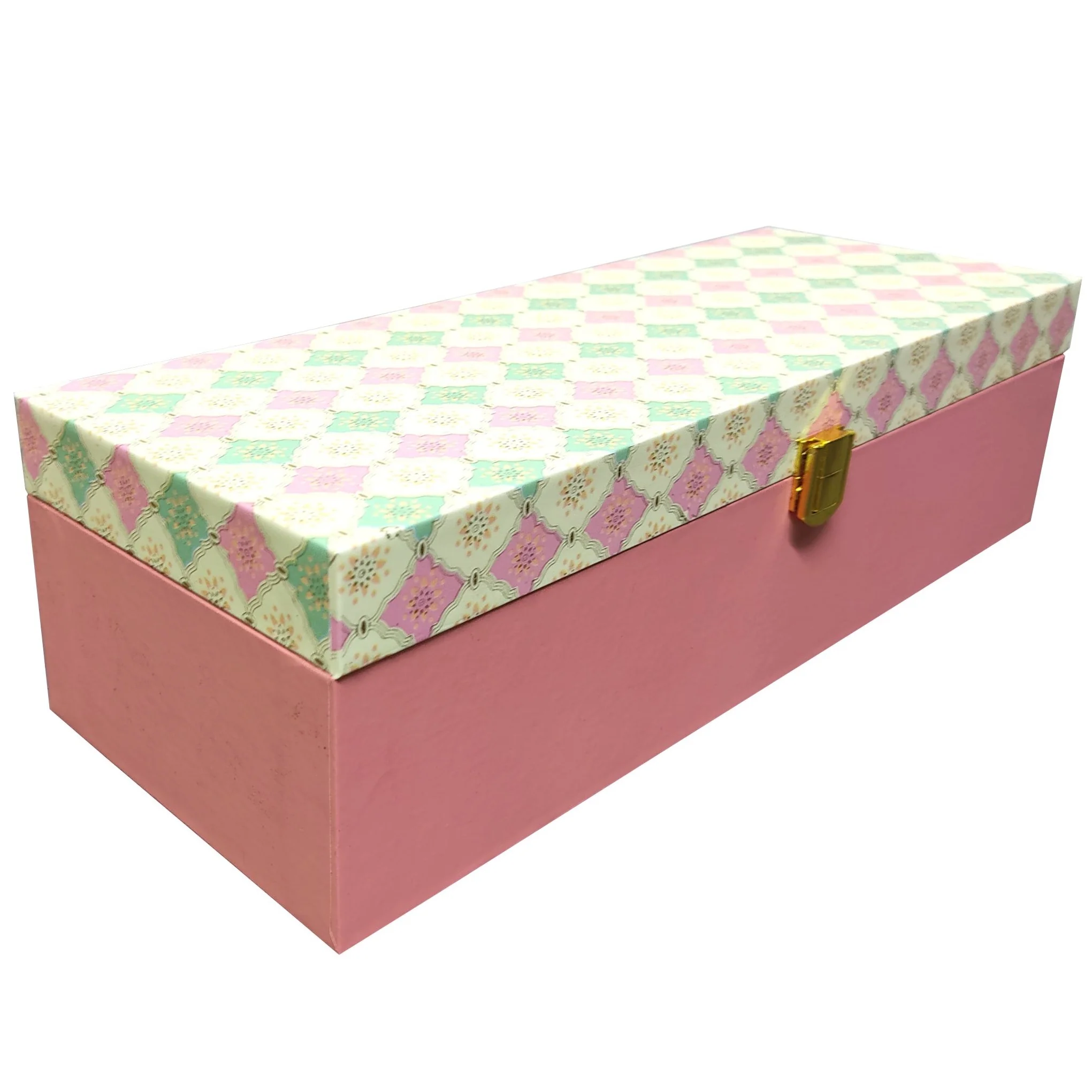 Pink And Green Elongated Box Invitation-KBX0203 - Image 3