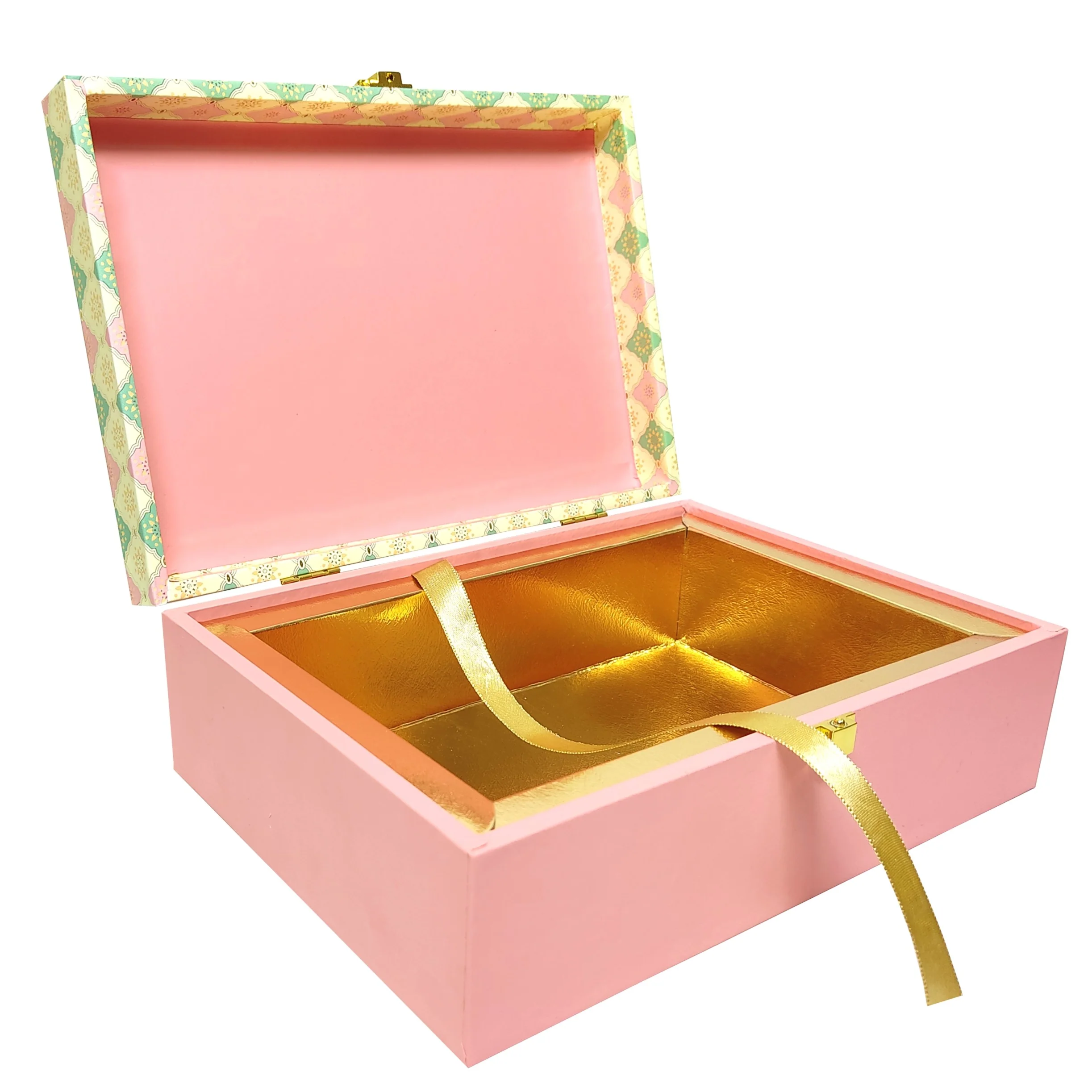Pink And Green Modern Box Invitation-KBX0303 - Image 2