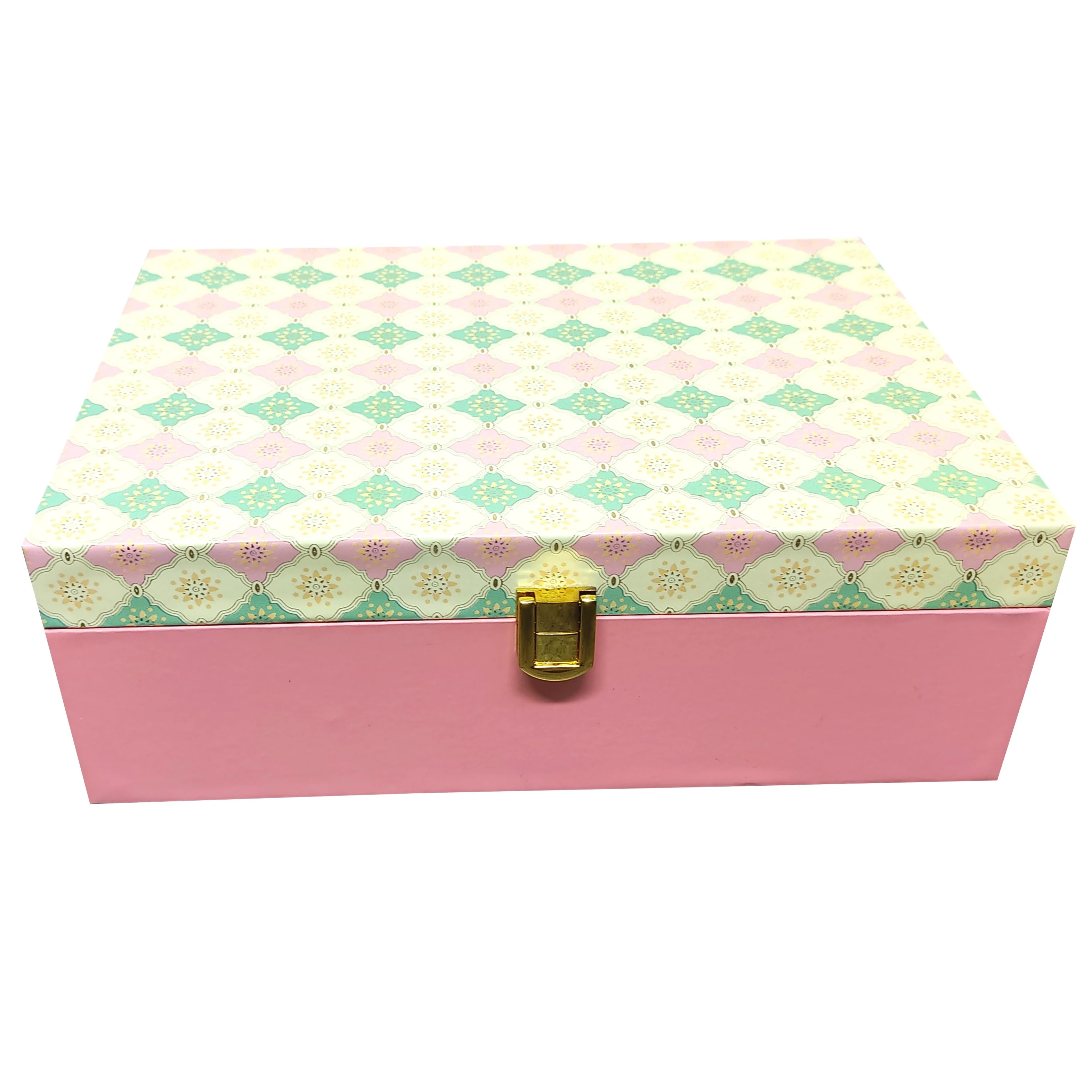 Pink And Green Modern Box Invitation-KBX0303 - Image 3